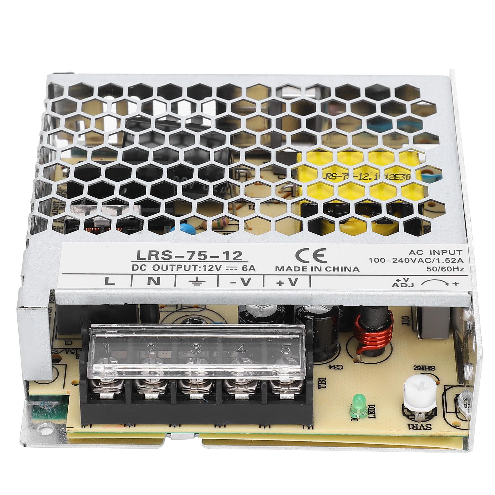 

BERM LED Switching Power Supply 75W Transformer Driver Medium Low Voltage EquipmentLRS7512