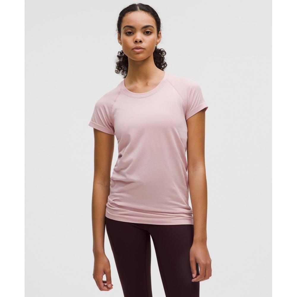 

Lululemon Рубашка Swiftly Tech с коротким рукавом 2.0, длина до бедра, розовая дымка, розовая дымка 8