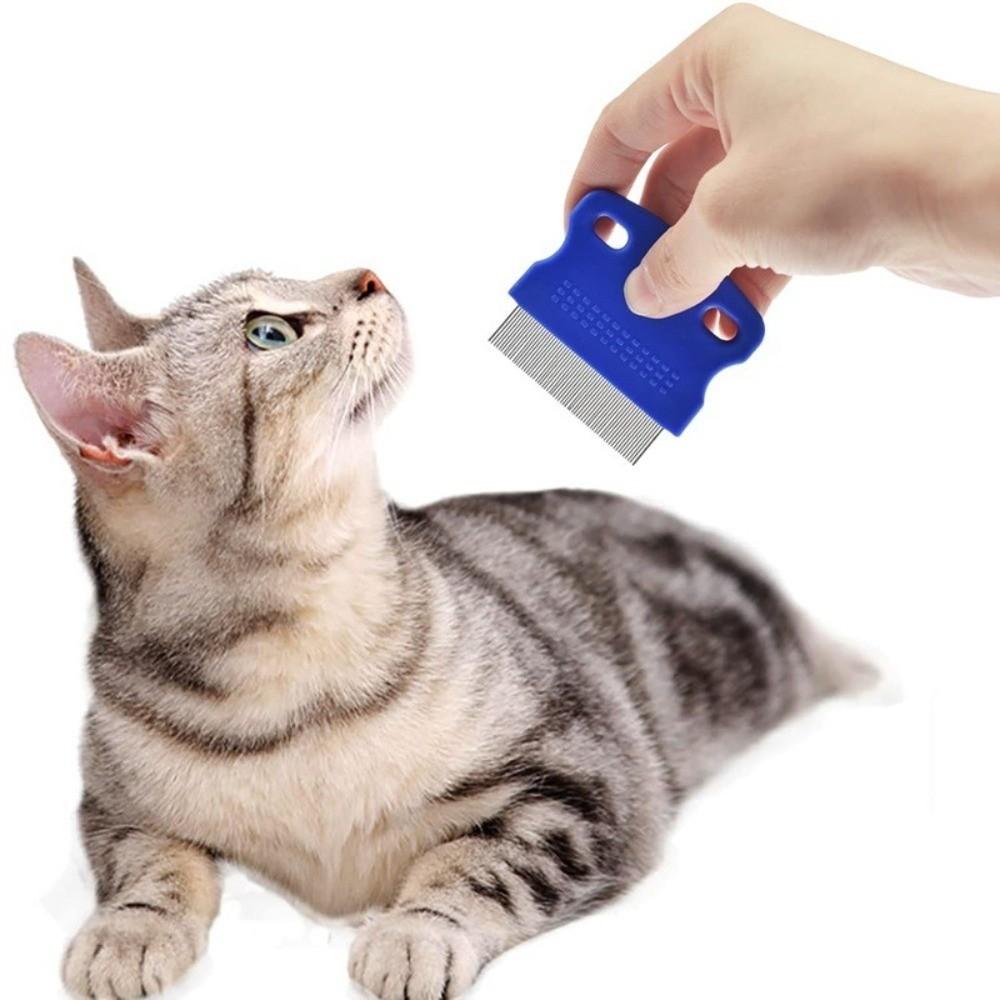 4pcs/set Professional 4pcs/set Pet Flea Comb Inline Comb Dense Teeth Float Hair Remover Durable Pet Massage Comb Daily Care