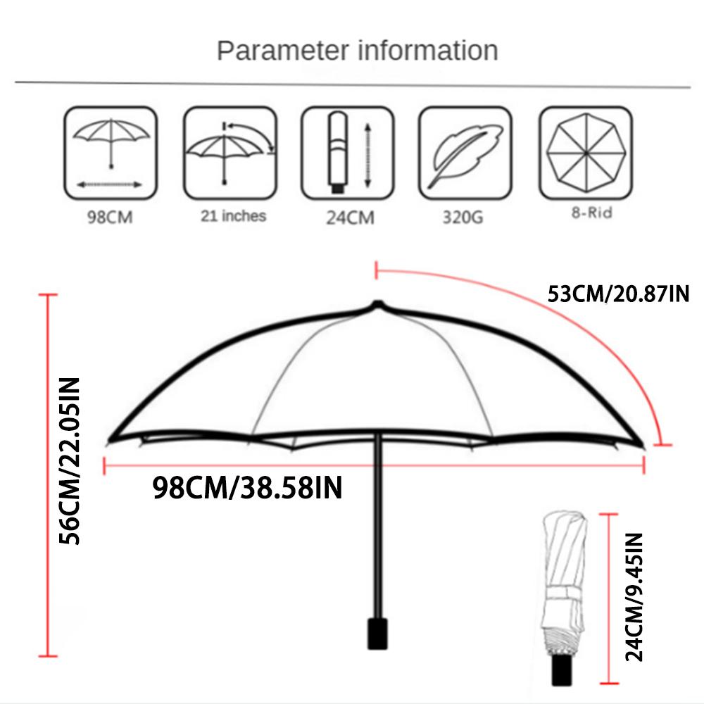 Travel Umbrella Windproof Folding Umbrella for Rain,Compact Umbrella for Car,Lightweight UV Protection Sun Umbrella for Men and
