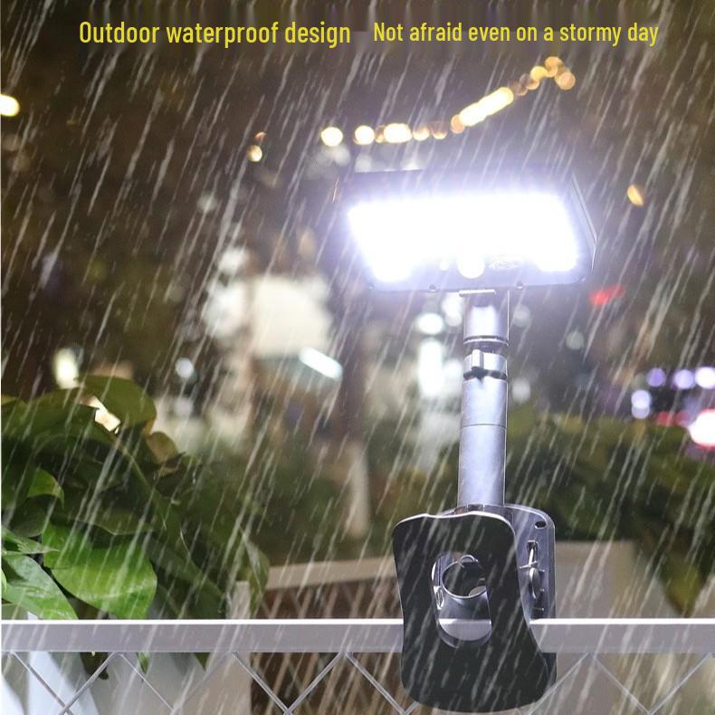 Solar-Powered Dual-User Clip-on Outdoor Wall Lamp with Remote Control