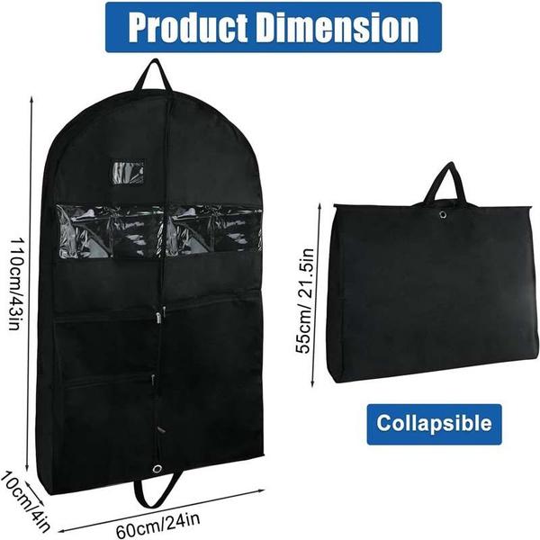 1 шт., дорожная сумка для костюма 110/130/152 см, длинные сумки для платья, пылезащитные чехлы, сумки для одежды для путешествий, сумка для танцевального костюма с карманами