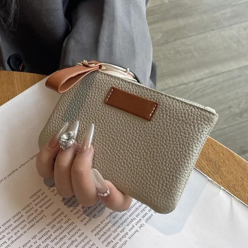 1pcs Ultra-thin Simple Women's Genuine Leather Wallet New Model Coin Purse Multi-functional Key Coin Card Fashion Short Purse