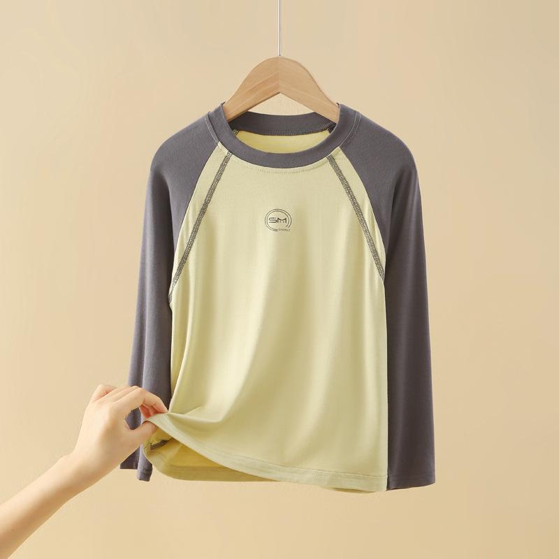 Modal Jungen Langarmshirt für Frühling & Herbst - Enganliegende Basisschicht für Kinder & Teenager