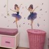 Cartoon Two Ballet Girls Note Children's Room Home Wall Decoration Stickers