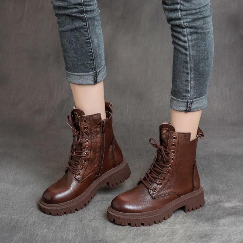 Martin boots women's short boots autumn and winter fleece thickened versatile platform boots tide