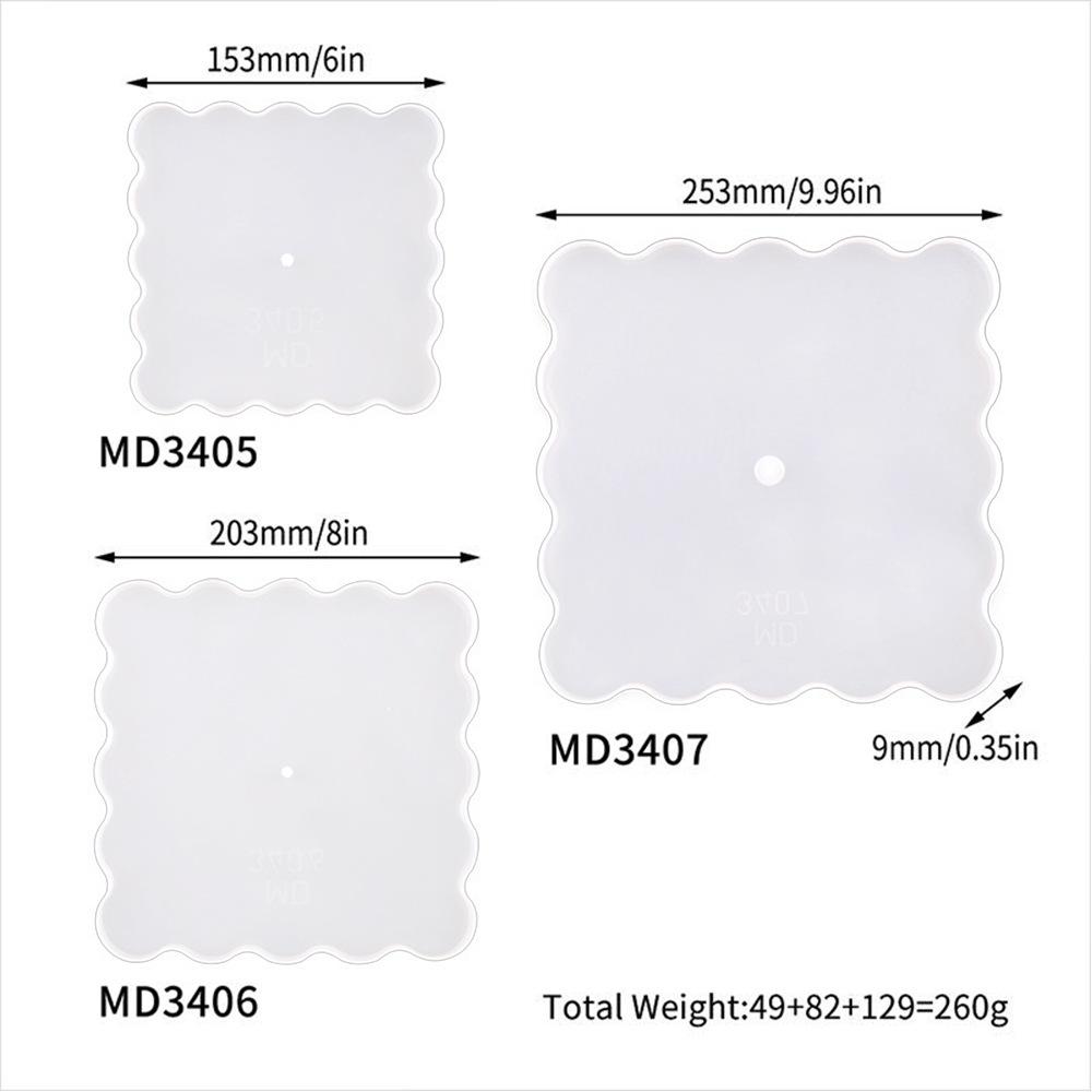 Three-layer Round Epoxy Resin Mold Fruit Plate Stand with Silicone and Zinc Alloy Components