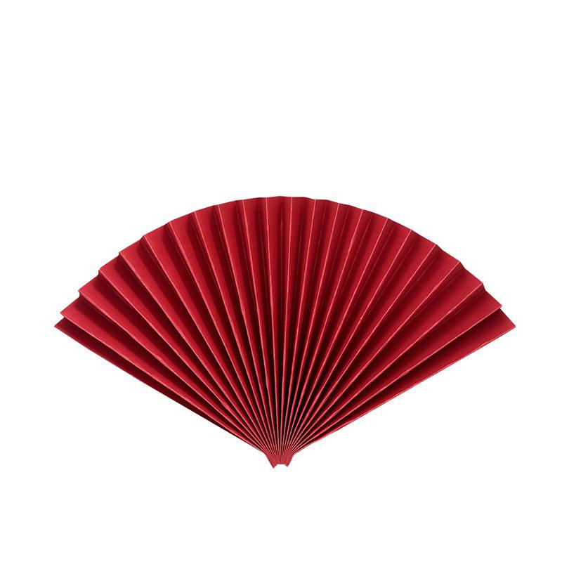 Roter halbkreisförmiger Bambuspapierfächer für Hochzeits- und Eventdekoration