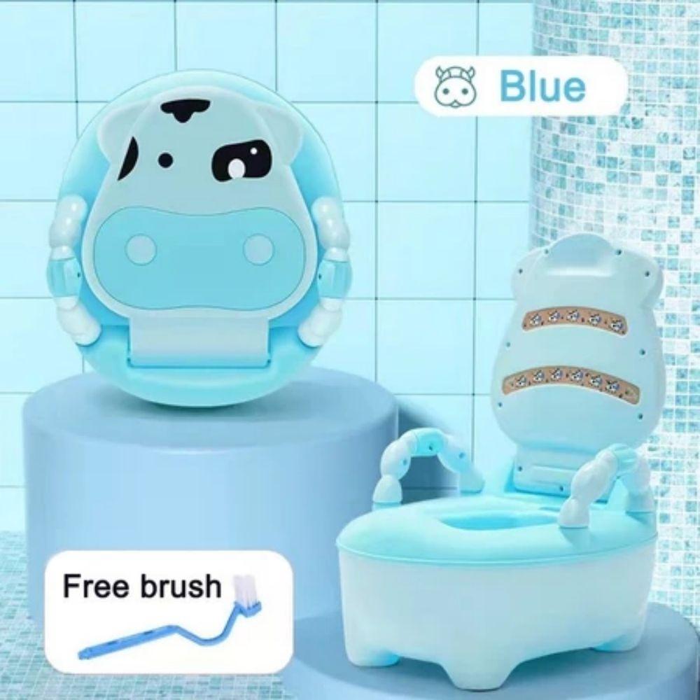 

Со спинкой Детский туалет Многофункциональное сиденье для унитаза для малышей Тренажер для приучения к горшку для детей 1-6 лет синий