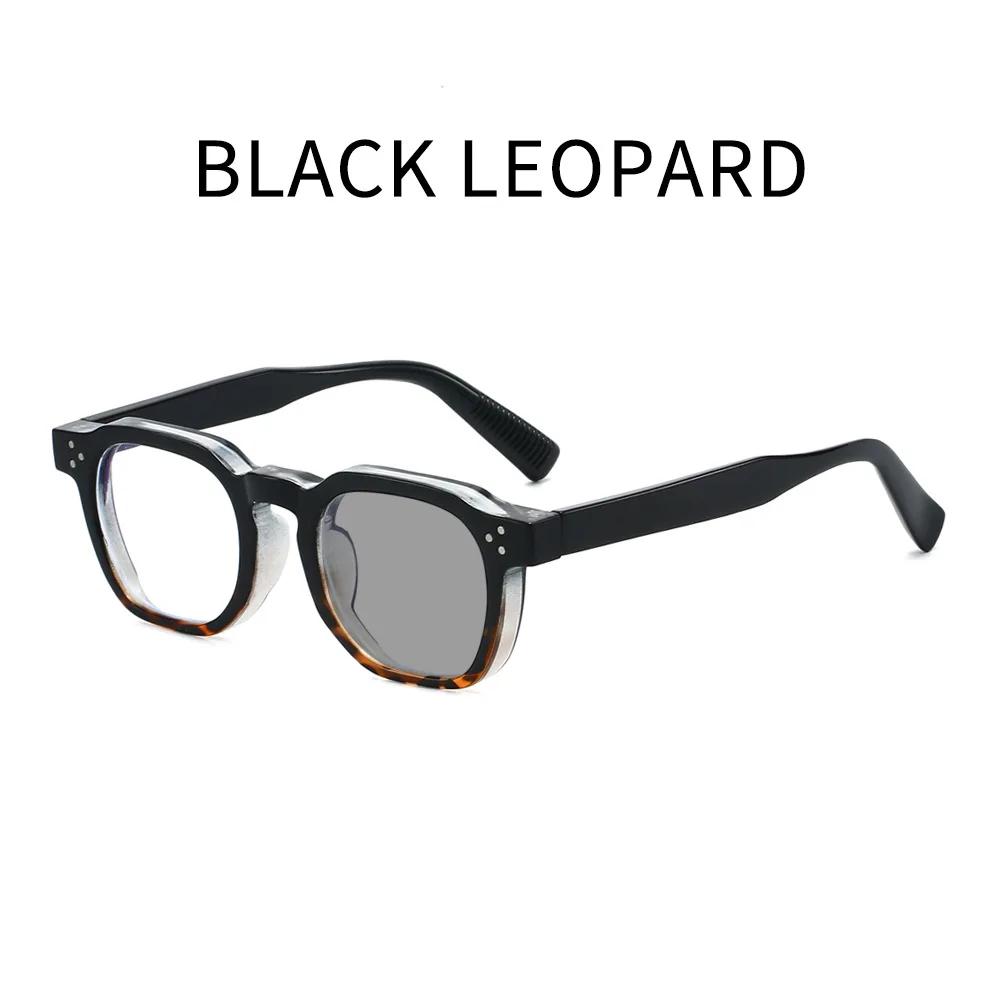 

Men s Fashion Trend Photochromic Reading Glasses Neutral New Classic Square Large Frame Anti-blue Light Presbyopia Glasses +4.0 0