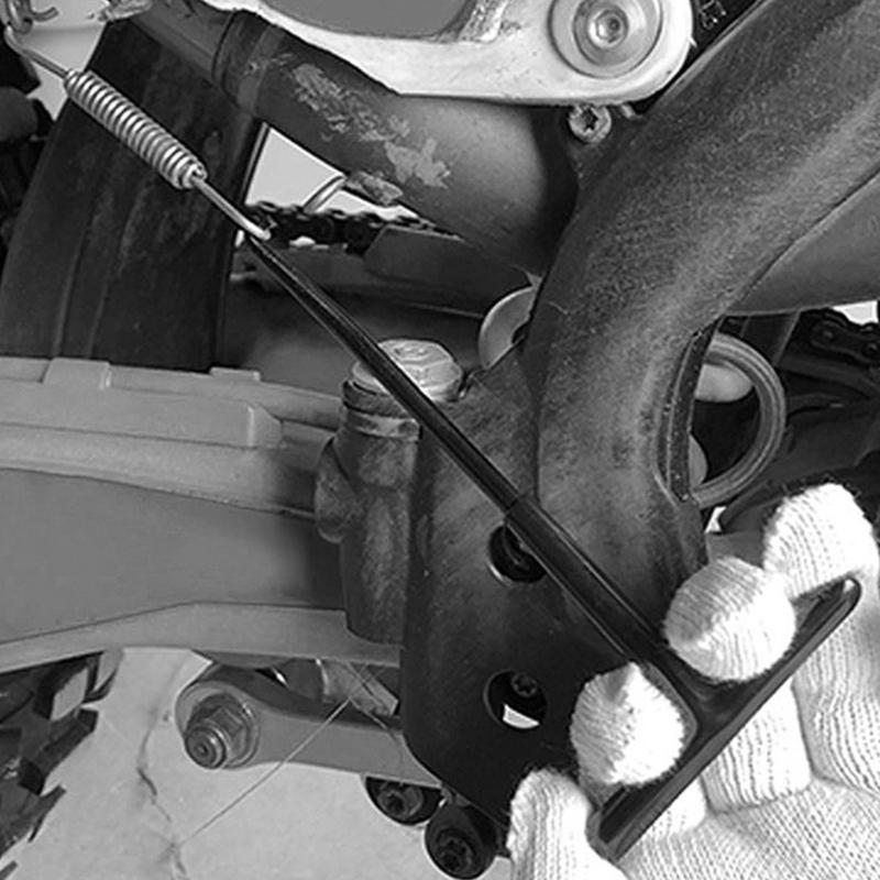 Stål med hög hållfasthet T-handtag Avgasspjällsfjäderdragare Verktyg för Motorcykel Bromsunderhåll och Nödreparationer Uppgift 2st