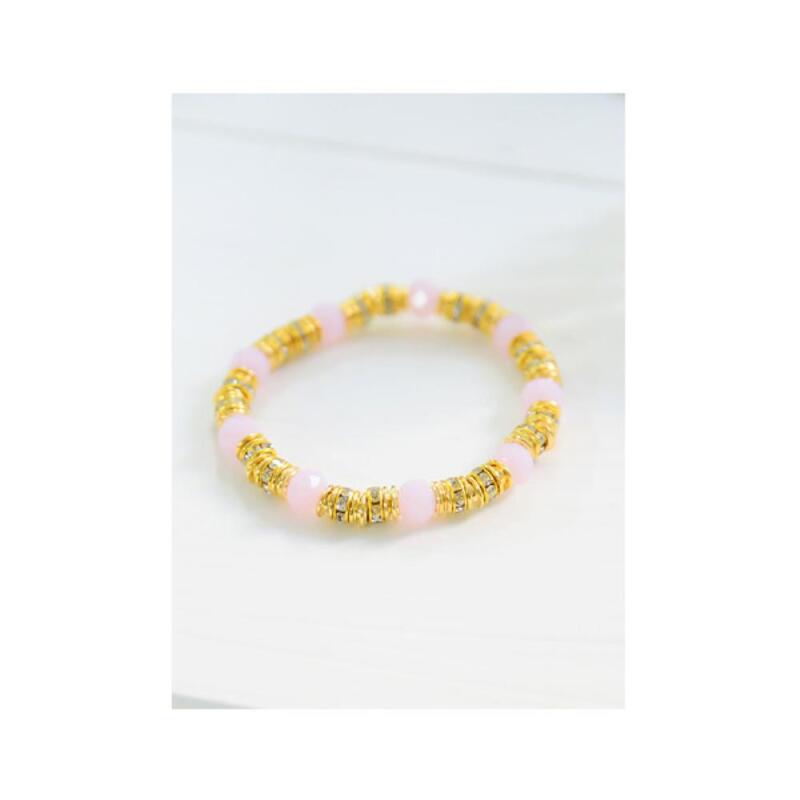 

Women s Crystal Bead Surgical Pink Bracelet A20270_Light Pink