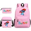Interstellar Baby Stitch Three-Piece School Bag Cartoon Peripheral Printed Polyester Backpack Student School Bag Leisure Bag