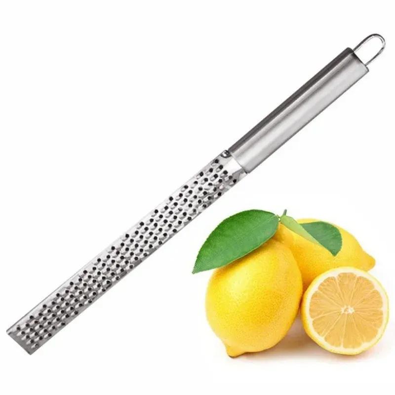 Stainless Steel Handheld Citrus Lemon Zester Grater Long Chocolate Grater Cheese Grinder Fruit Peeler Ginger Garlic Kitchen Tool