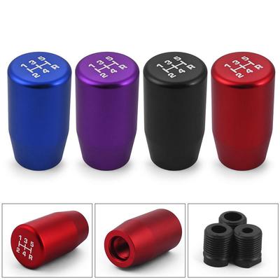 Aluminum 5-Speed Gear Shift Knob with 3 Adapters for Manual Transmission