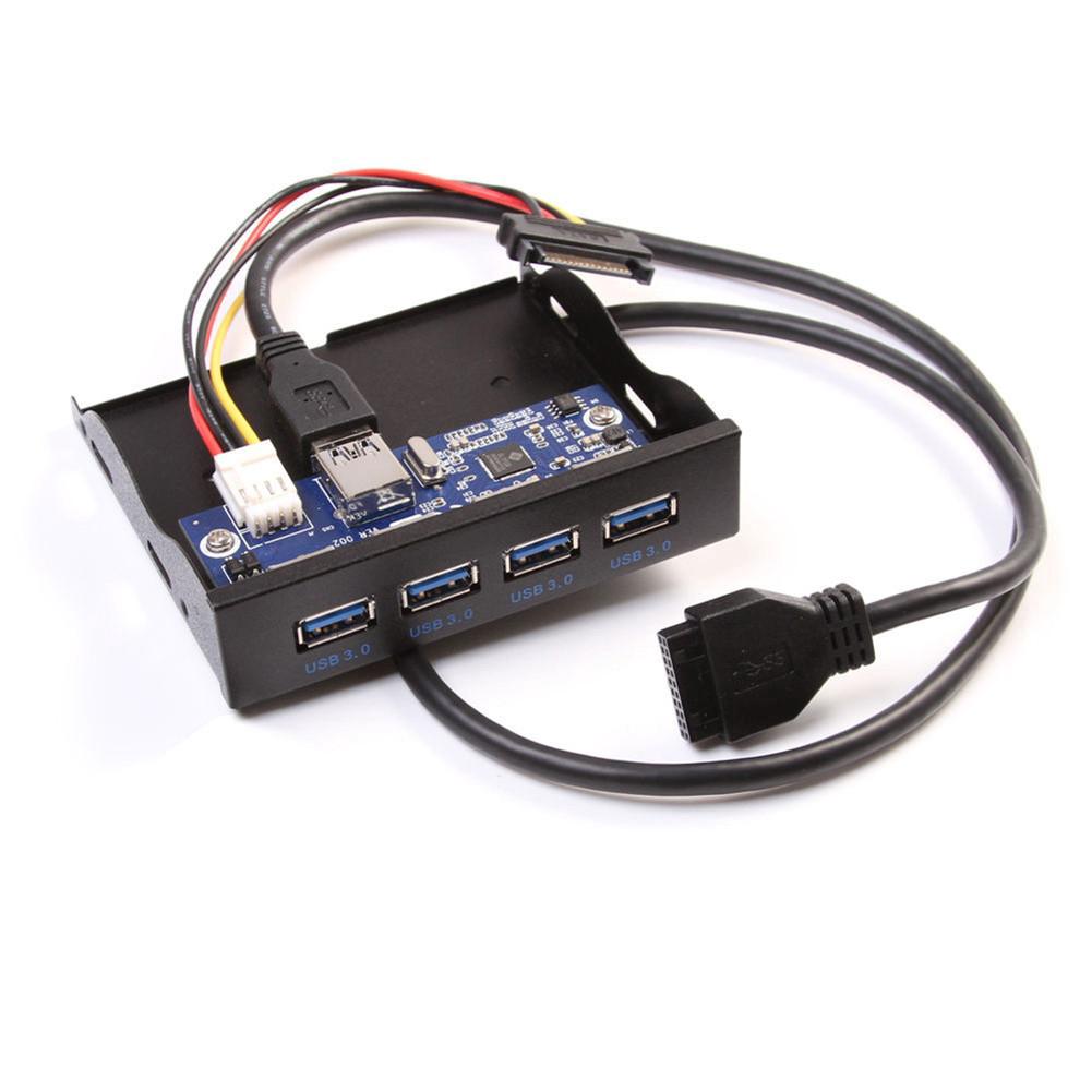 fits 3.5in Bay 4 Port SuperSpeed USB 3.0 Front Panel Hub fits 3.5in Bay 4 Port SuperSpeed USB 3.0 Front Panel Hub