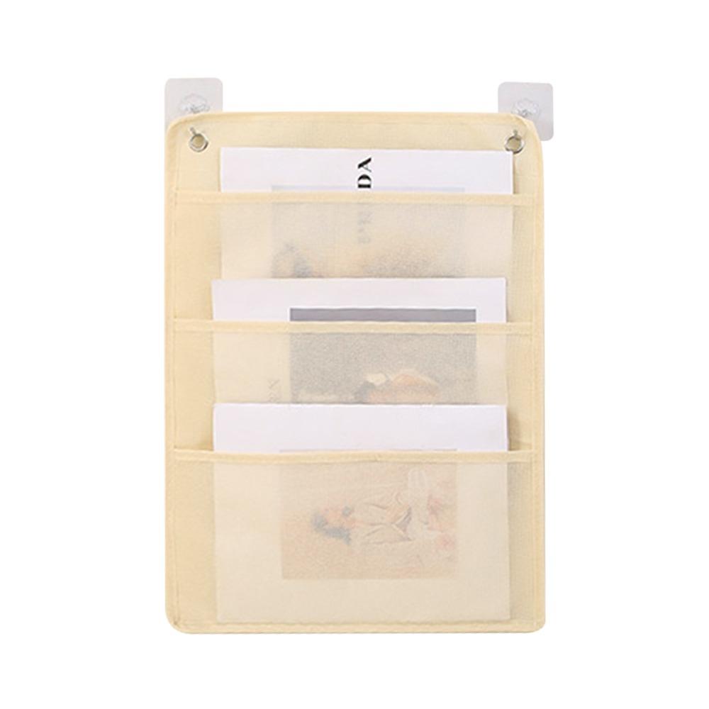 Non-woven Fabric Document Hanging Storage Bag 3/6/9-layer Folding Hanging File Large Capacity Pocket Chart Deskside Hanging Bag