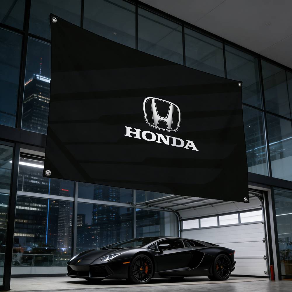 Motorcycle For HONDA Premium Flag 120g Polyester Eco Friendly Print Waterproof MH73 Wear Resistant Home Party Decor Banner