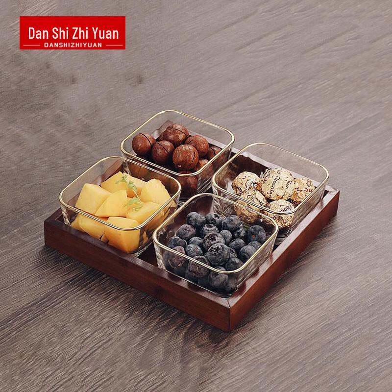 Glass Divided Fruit & Snack Serving Platter