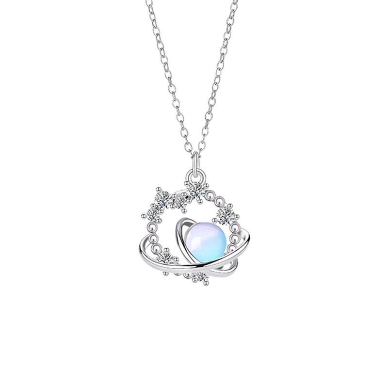 Galaxy Planet Necklace for Women Fashion Trendy Daily Commute Collarbone Chain Stylish Versatile
