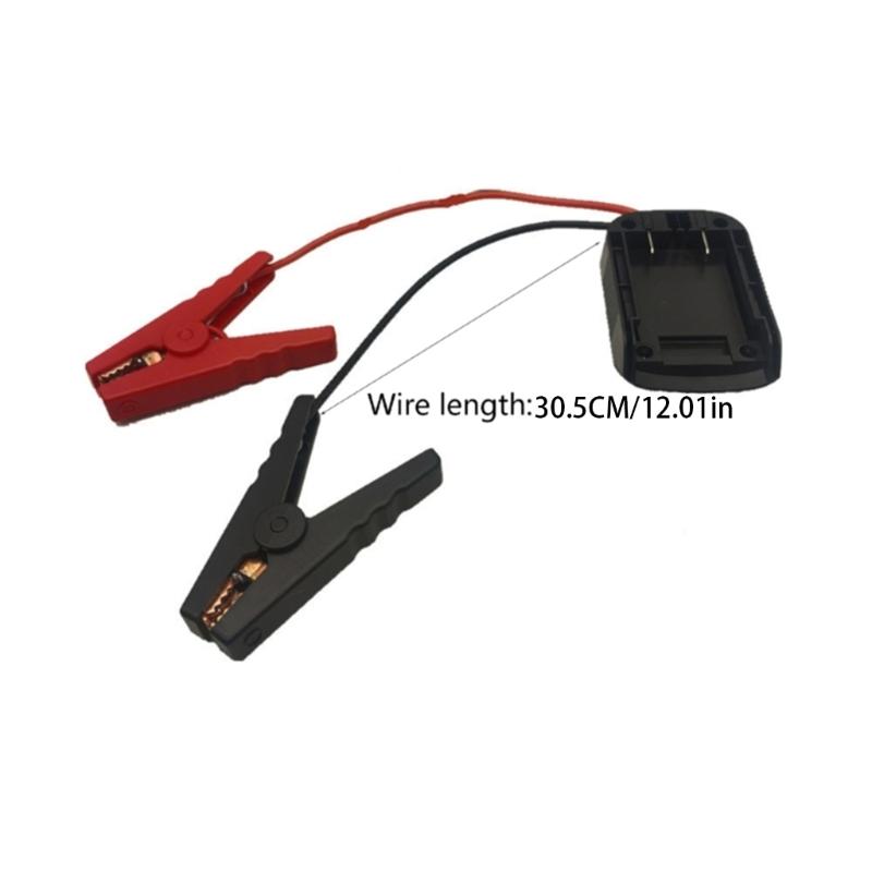 Heavy Duty 12V Power Adapters With 30A Fuse For Safe Emergency Car Starting Using 14.4V 18V 20V Tool Batteries