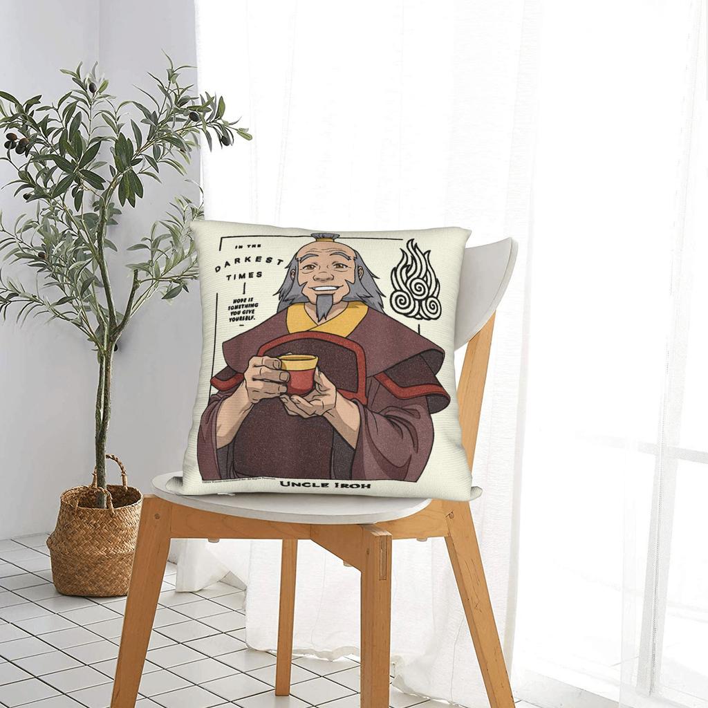 Avatar The Last Airbender Farbror Iroh Eldböjningsmästare Kuddfodral Grafiskt Kuddfodral Roliga Kuddfodral För Bil Heminredning