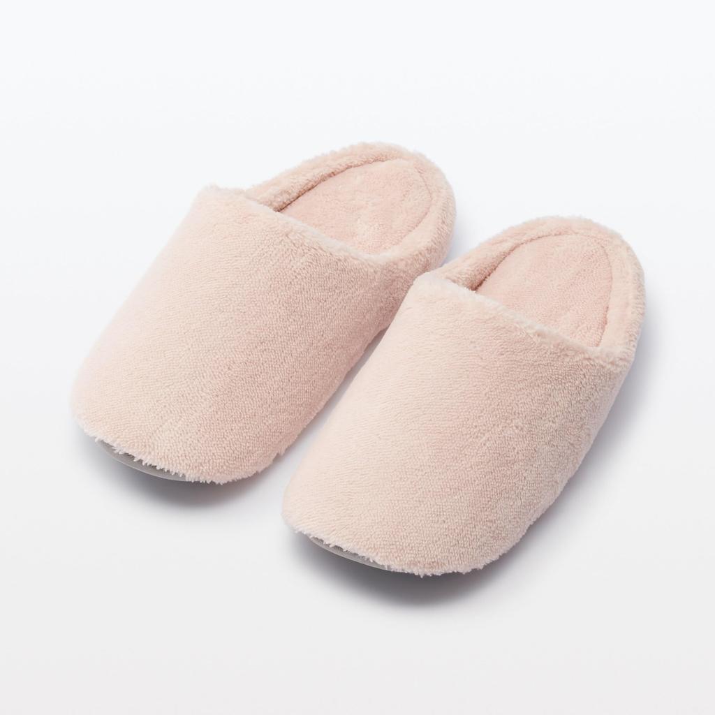 MUJI Warm Fiber Insole Size L Feet 83452780 Slippers, Pink, (for 25-26.5cm), (Room Shoes)