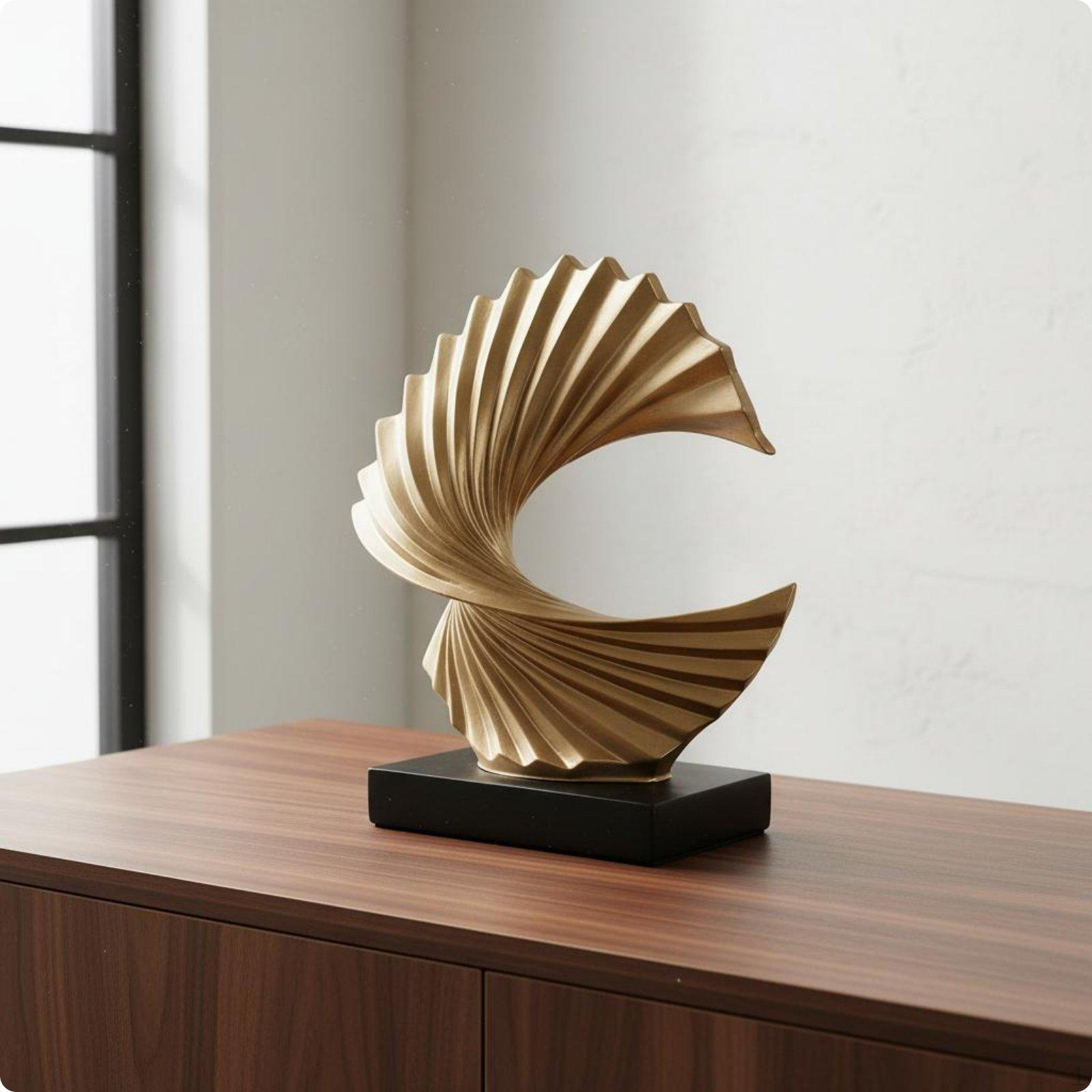 Statue Luxus Figur Realistische Details Zum Kauf Verfügbar Büro, Villa Phönixschwanz Gold Phoenix Tail gray