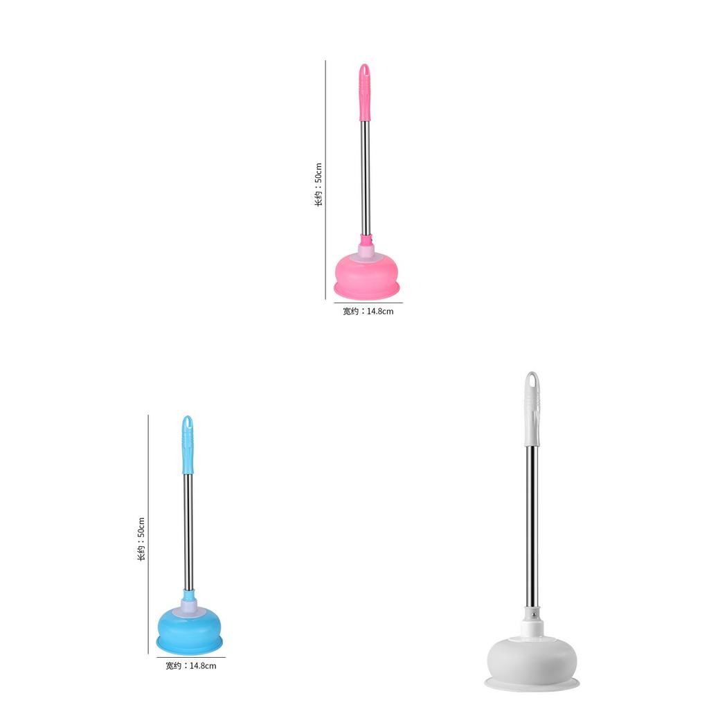 Pvc Toilet Plunger With Ergonomic Handle For Bathroom Drain Clogs And Kitchen Blockages