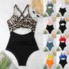 Europejski i Amerykański Seksowny Jednoczęściowy Kostium Kąpielowy Damski z Odkrytymi Plecami, Slim Fit i Wydrążonym Designem