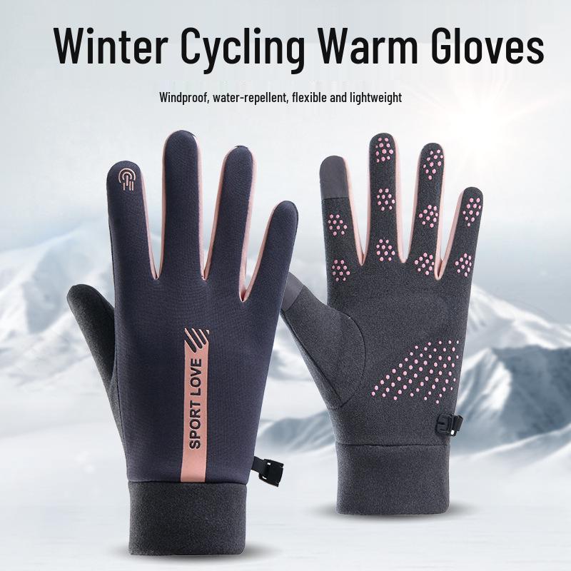 Unisex Plus Velvet Warm Gloves for Autumn/Winter: Non-slip, Touchscreen-Compatible for Cycling, Driving, or Skiing