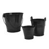 3Pcs Miniature Tin Bucket 1/12 Scale Hanging Small Bucket Multi-purpose Metal Bucket with Handle Dollhouse Accessories