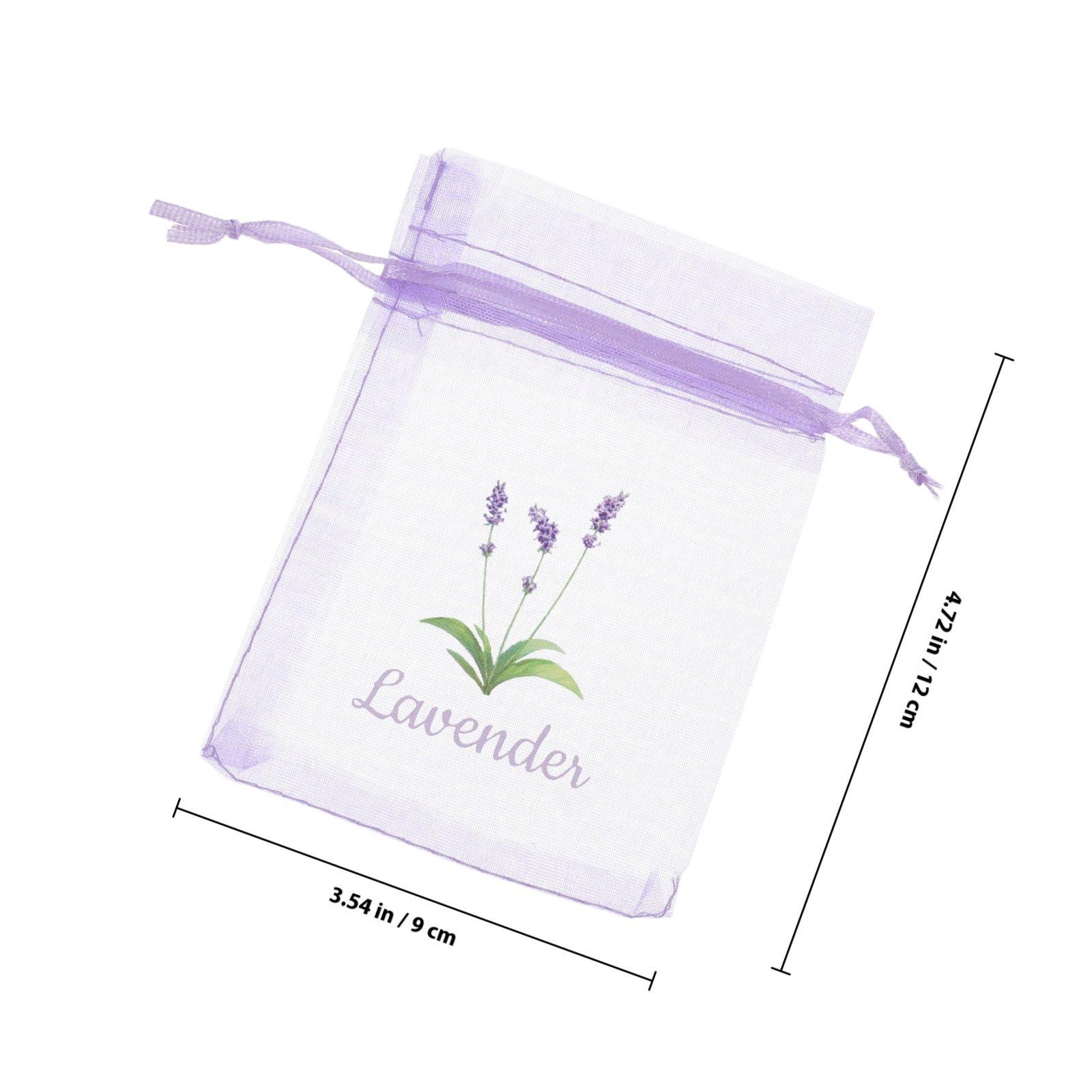 

20Pcs Lavender Sachet Bags Organza Gauze Fabric Mesh Bulk Empty Drawstring Closet Fresheners Aromatherapy Wedding Party Favor лавандовий