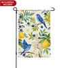 Spring Summer House Flag, Lemon Blueberries Bird Welcome Large Yard Flag Seasonal Holiday Lawn Porch Outdoor Outside Decor