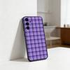 Cool P-Purple P-Plaid Pattern Phone Case For Samsung S25,S24,S21,S22,S23,S30,Ultra,S20,Plus,Fe,Lite Black Shell