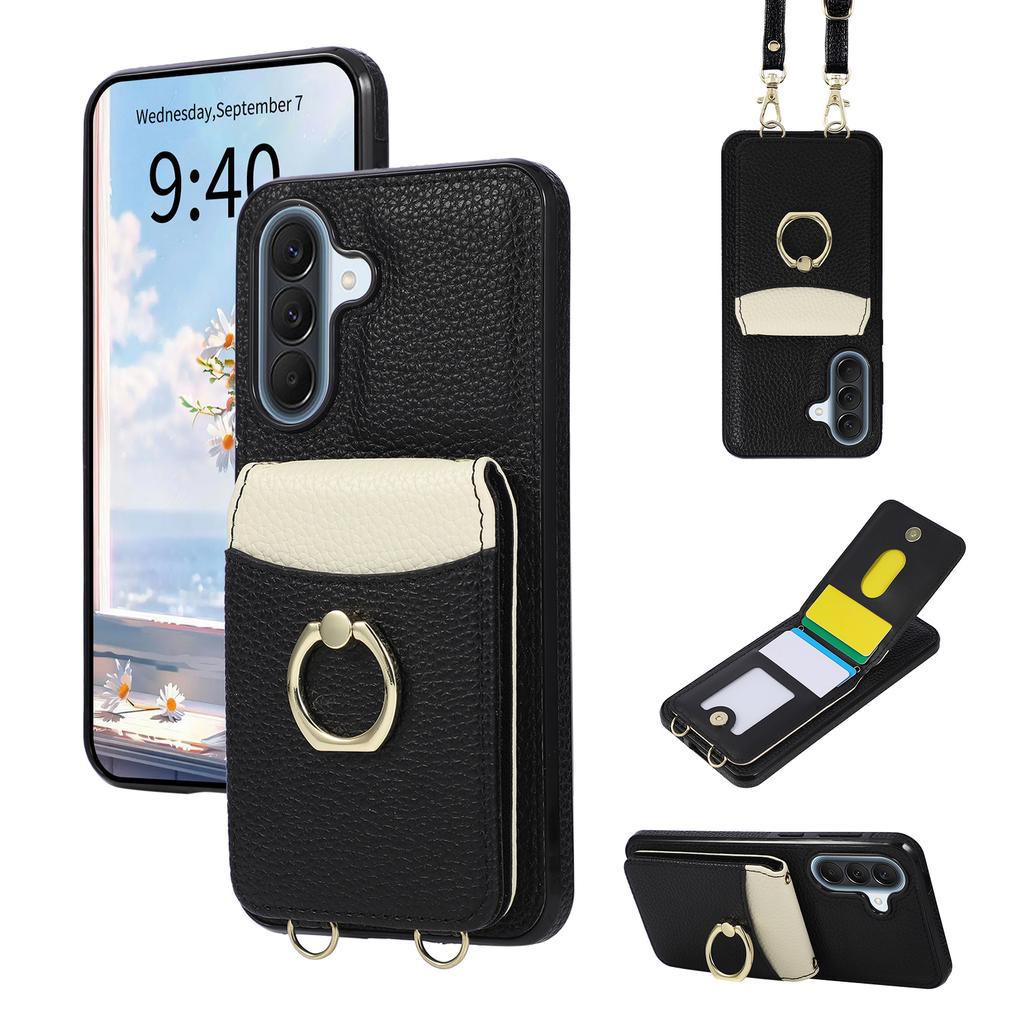 Umhängetasche Geldbörse Kartenhalter Ring Handyhülle für Samsung Galaxy A57 A37 A17 A07 A56 A36 A16 A55 A35 A15 A54 A14 Lederhülle