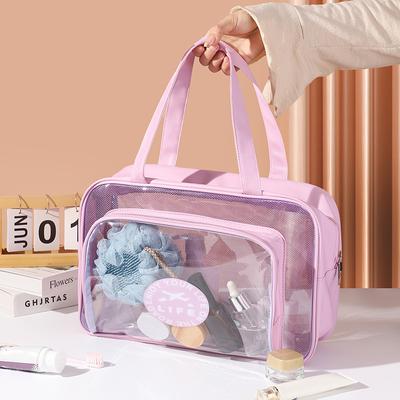 Torba do mycia naczyń Ins Wind Cosmetic Bag przenośna wodoodporna przenośna przezroczysta torba PU do szorowania o dużej pojemności do pływania