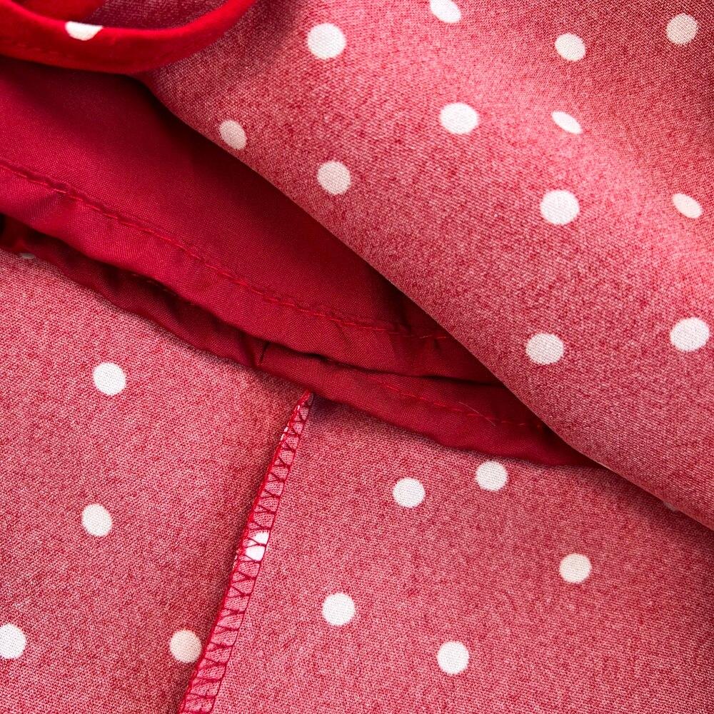 Seaside Holiday Backless Super Sexy Square Collar Slim-fitting Sleeved Mid-length Split Dot Dress