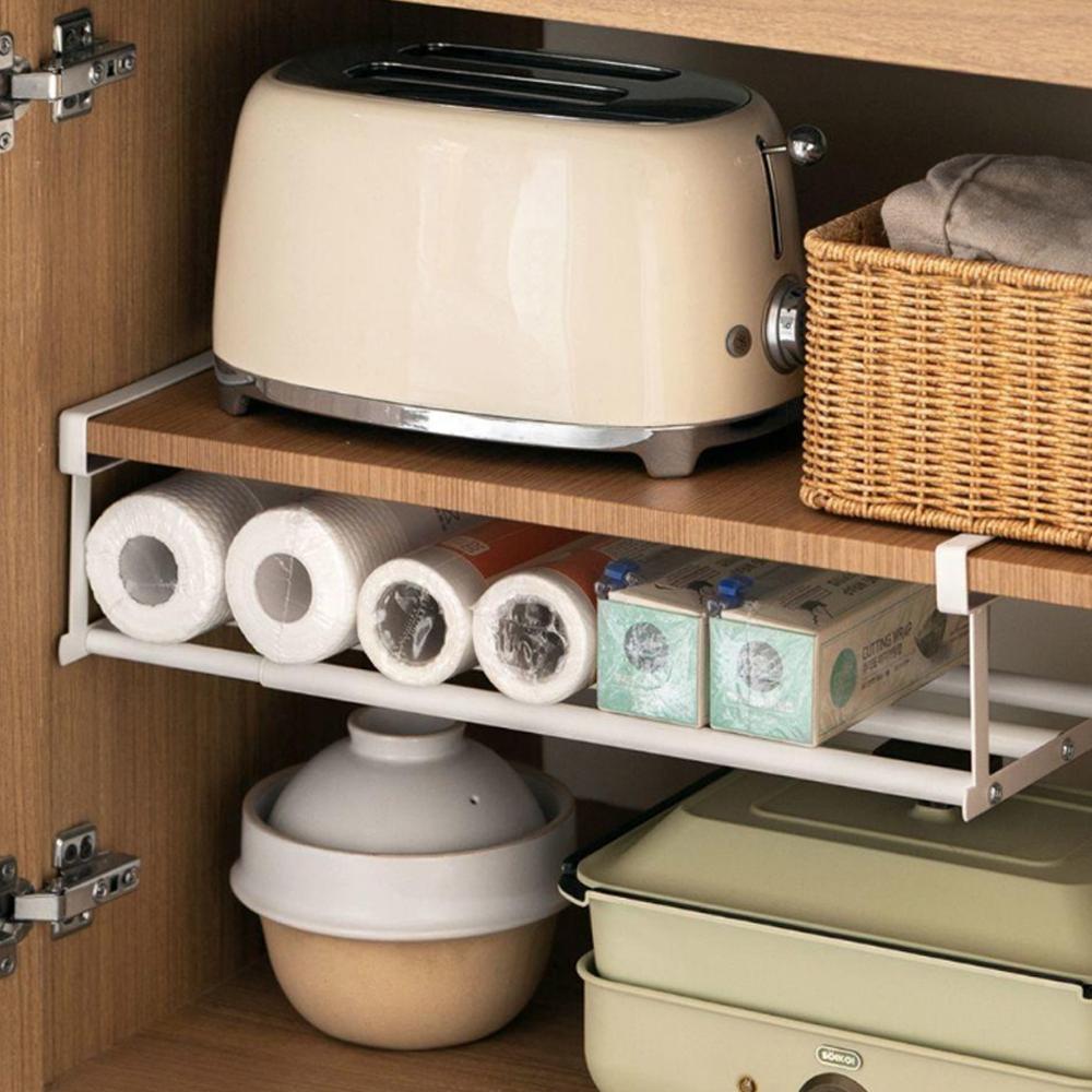 Adjustable Shoe Rack | Space-Saving Layered Organizer For Home Shoe Cabinets | Under-Shelf Shoe Holder With Hanging Basket