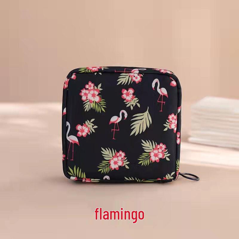 Cartoon Menstrual Pad Storage Bag - Portable and Compact for Students