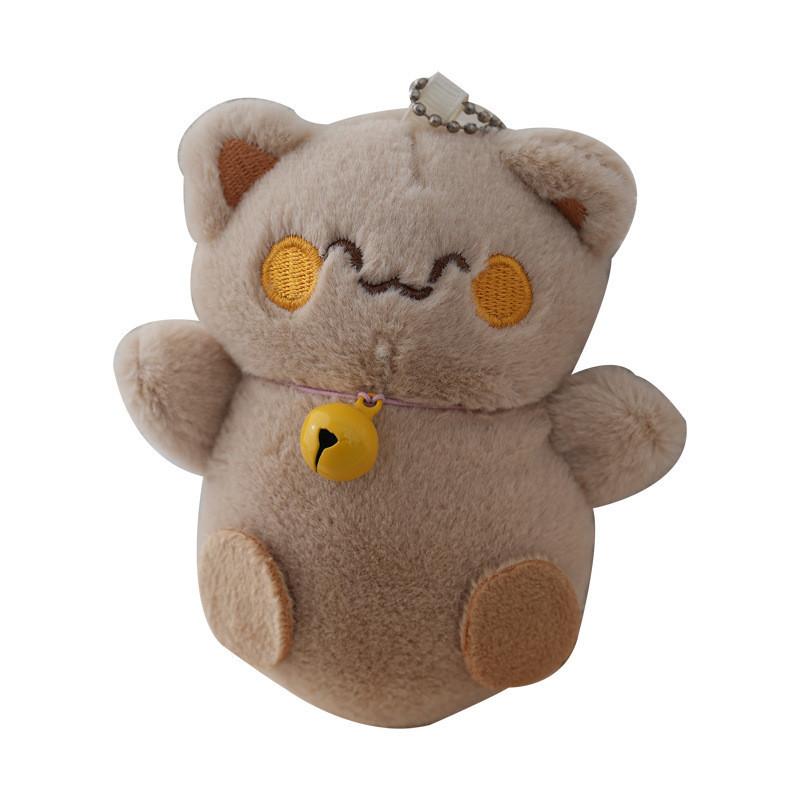 Adorable Plush Cat Keychain Cute Lucky Cat Backpack Charm Soft Pp Cotton