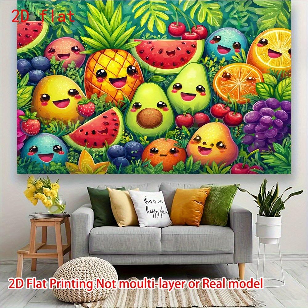 2D flat surface 1 piece Featuring a tropical fruit theme Suitable for photography