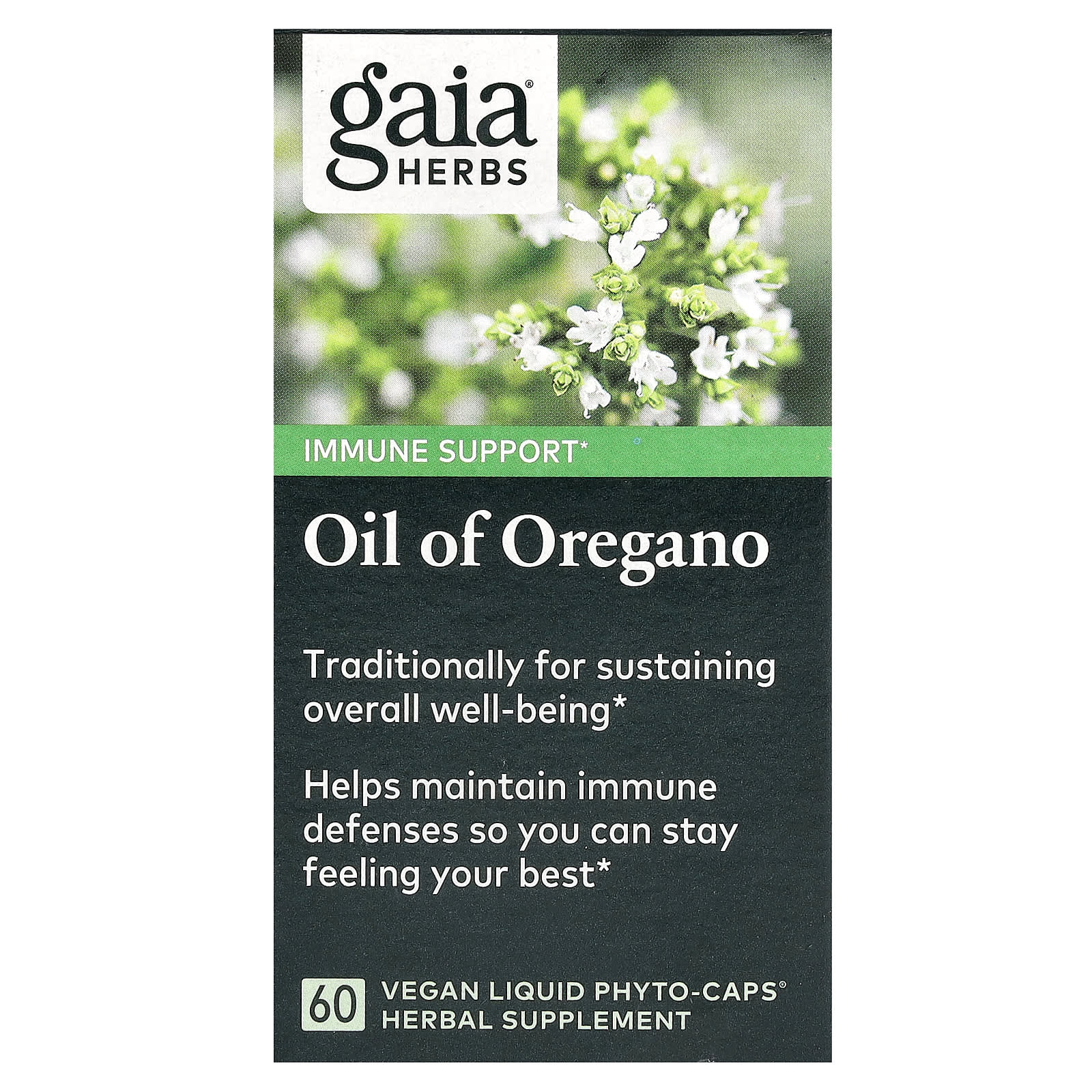 

Oregano Oil, Vegan Liquid Phyto-Caps 60 Tablets