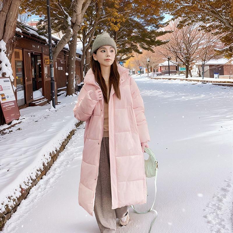 

Пуховик Женский студенческий длинный пуховик Зимний новый утолщенный свободный пуховик для подруг 2XL suggestion [160-175] catties розовый