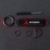 Portachiavi Deluxe in Pelle con Ciondolo Portachiavi con Emblema Auto per Mitsubishi Lancer ASX Outlander Pajero Evolution Accessori Auto