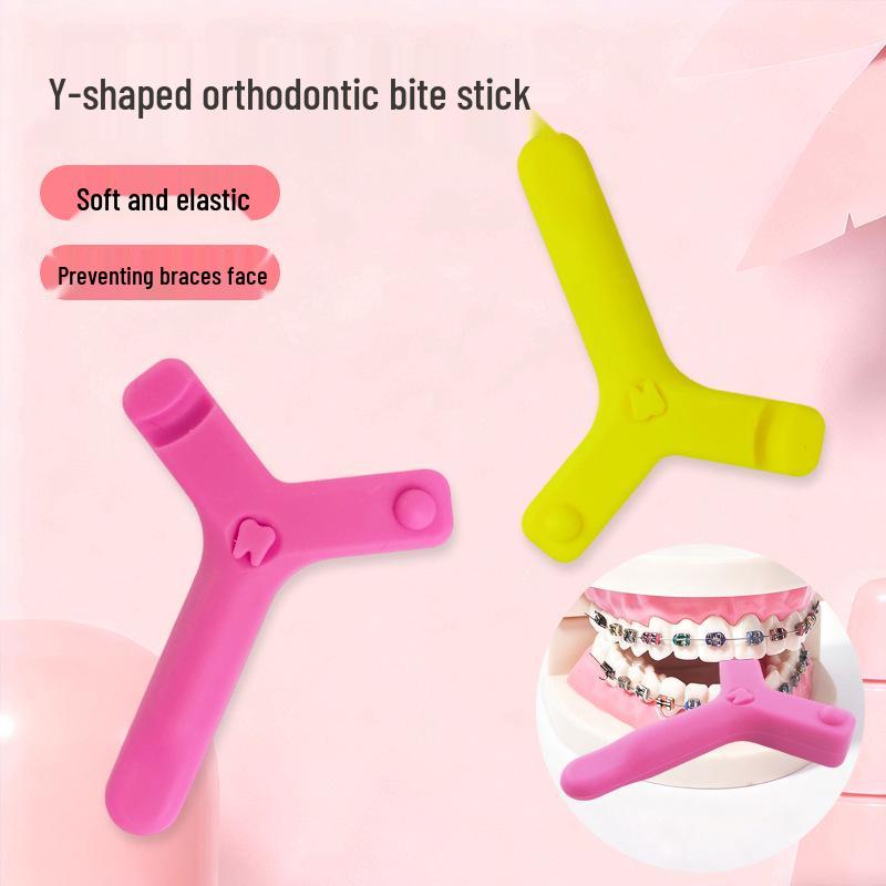 Y-förmiger kieferorthopädischer Kauspender für die Retention von unsichtbaren Alignern