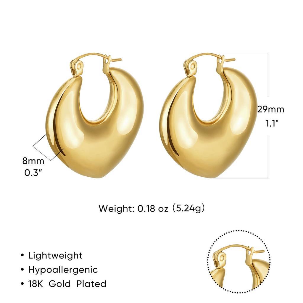 Simple Round Stainless Steel Earrings for Women Gold Color Piercing Hoop Earring Korean Vintage Jewelry Gift for Lover Mother