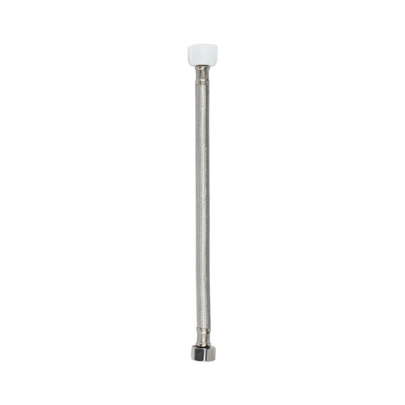 Stainless Steel Toilet Supply Line Universals Flexible Toilet Connector 7/8inch to 1/2inch Flexible Braided Toilet Hose 30cm