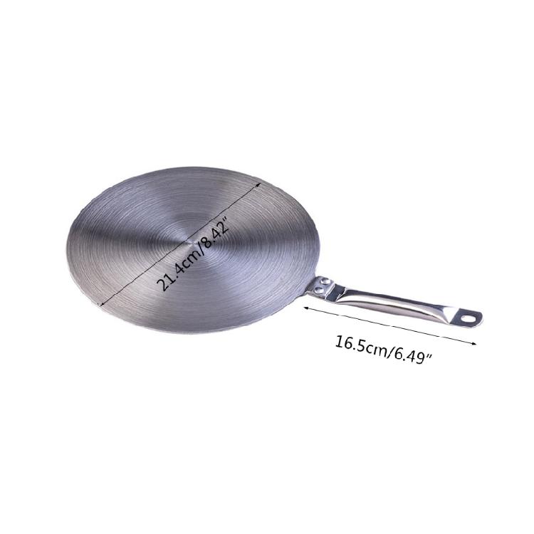 Heat Diffuser Stainless Steel Induction Adapter Plate with Removable Handle
