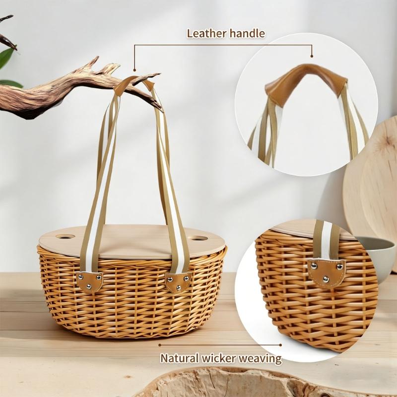 Premium thin Dining Basket With pliable Table Chilling Pack And Basic materials pair People